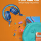 BLUE BTH03 Kids Bluetooth Headphones Safe Volume, Colorful LED Lights, 25 Hour
