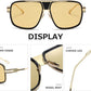 Sunglasses Men Women Unisex  Goggle Alloy Big Frame Metal Punk Style Shield