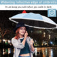 Inverted Compact Umbrella Large Windproof Umbrellas Reflective Stripe SKY BLUE