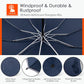 Inverted Compact Umbrella Large Windproof Umbrellas Reflective Stripe BLUE