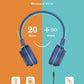 BLUE BTH03 Kids Bluetooth Headphones Safe Volume, Colorful LED Lights, 25 Hour