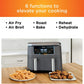 Ninja Dualzone Air Fryer Foodi 6-in-1 8 Quart, with 2 Crisper Plates, 2 Baskets