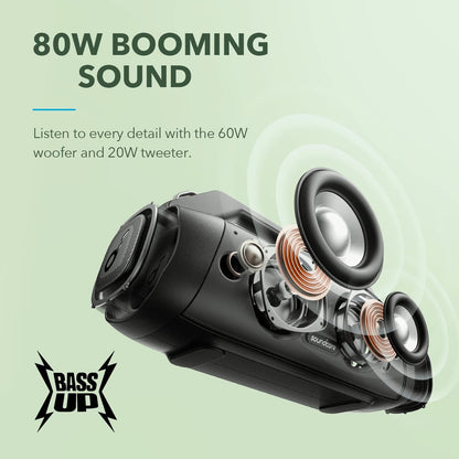 Anker Soundcore Boom 80 Watt Bluetooth Waterdig SUPER HARDE Hoë-End Luidspreker