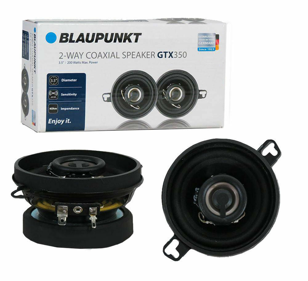 Blaupunkt GTX350 3.5" 2-WAY 200W MAX Power Car Audio Coaxial  Speakers (2 PACK)