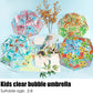 Kids Clear Transparent Umbrella Easy Grip Handle, Dome Bubble Kids Umbrella NEW