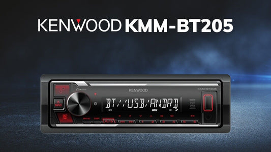 Kenwood KMM-BT205 Single Din Bluetooth Front USB AUX Digital Media Receiver NEW