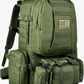 Tactical Military Army Rucksack 60L Assault Detachable Molle Backpack GRNPATCH