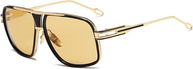 Sunglasses Men Women Unisex  Goggle Alloy Big Frame Metal Punk Style Shield