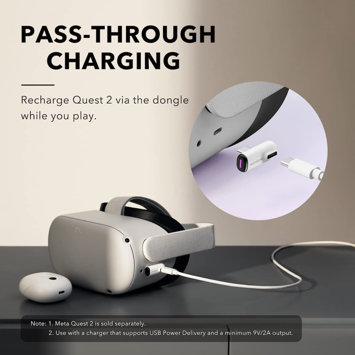 Soundcore VRP10 Wireless Gaming Bluetoot Earbuds Authorized Meta Oculus Quest 2