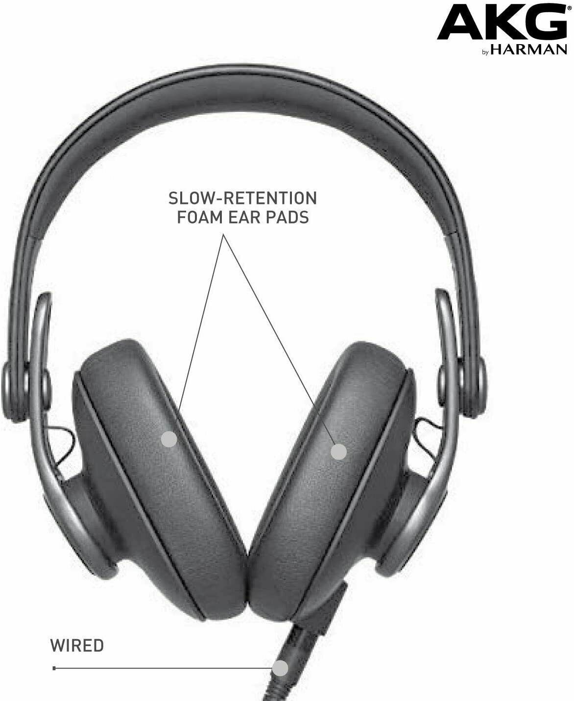 AKG K371 Over-Ear Oval Closed-Back Studio Professional LOUD Headphones I NEW