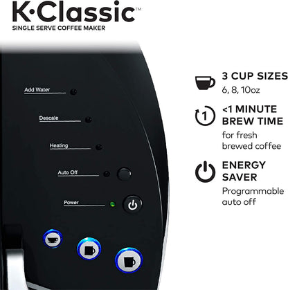 Keurig K-Classic Enkelbedien Koffiemaker met Keurig Verskeidenheidpak 40 K-Cup-peule