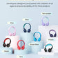 RED BTH03 Kids Bluetooth Headphones Safe Volume, Colorful LED Lights, 25Hour