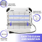 LiBa Electric Bug Zapper, Indoor Insect Killer - (2) Extra Replacement Bulbs