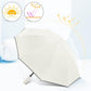 Inverted Compact Umbrella Large Windproof Umbrellas With Reflective Stripe BEIGE