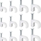 Round White Cable Clips with Steel Nails 6mm/ 0.236inch/ 100PCS For CAT6, CAT7.