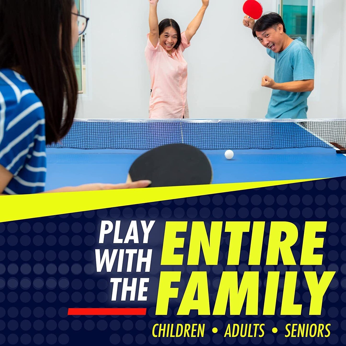 Ping Pong Paddles Set Professional Table Tennis Rackets Balls Retractable Net