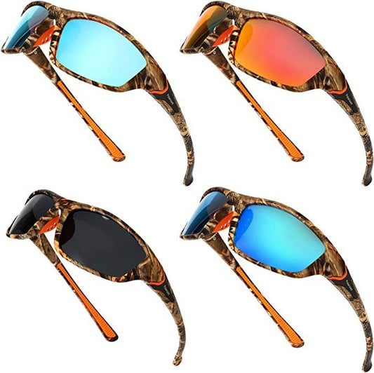4 Pairs Unisex Polarized Sunglasses UV Protection Sports Driving Glasses Sports
