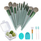 22 PIECE SET Make up KIT Green Makeup Brushes Foundation Brush Eyeshadow Brush