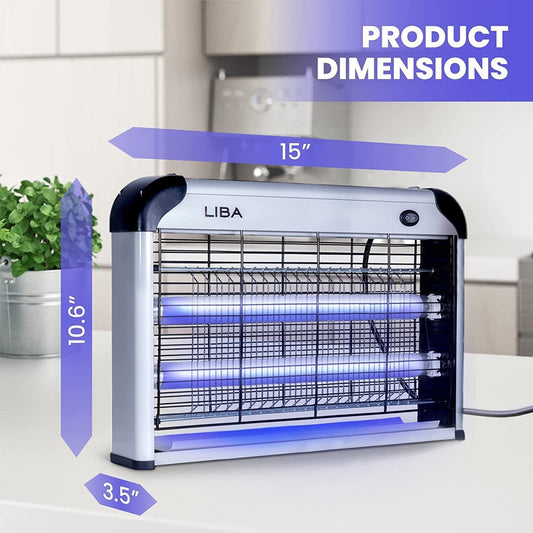 LiBa Electric Bug Zapper, Indoor Insect Killer - (2) Extra Replacement Bulbs