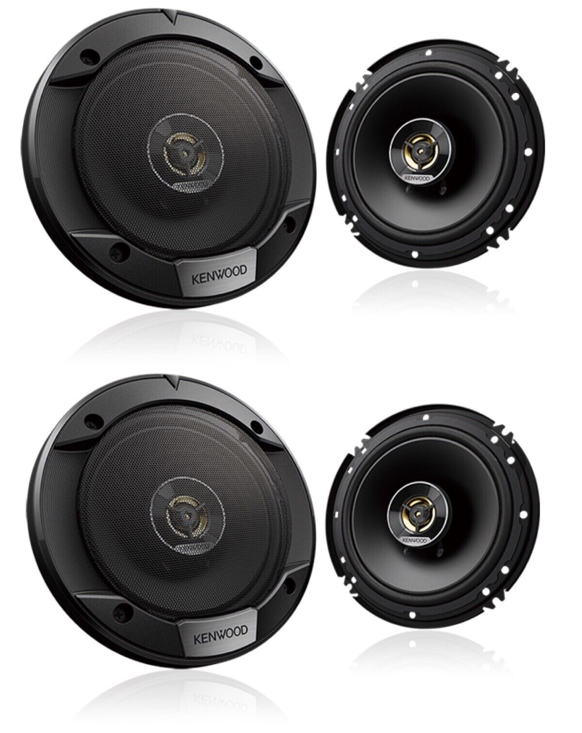 Kenwood KFC-S1666 300w 6.5" 2-Way Car Audio Door Coaxial Speakers 2 PAIRS