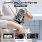 Portable AM/FM Radio, Small Pocket Radio with Bluetooth, Bass Speaker, Micro SD