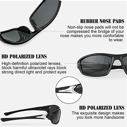 4 Pare Unisex Gepolariseerde Sonbrille UV-beskerming Sport Bestuurbril Sport