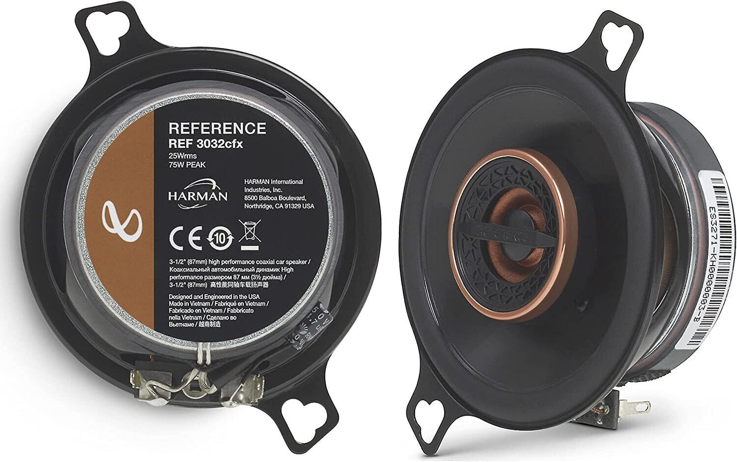 Brand New Infinity Reference REF-3032CFX 3-1/2" 2 Way Car Audio Solid Speakers