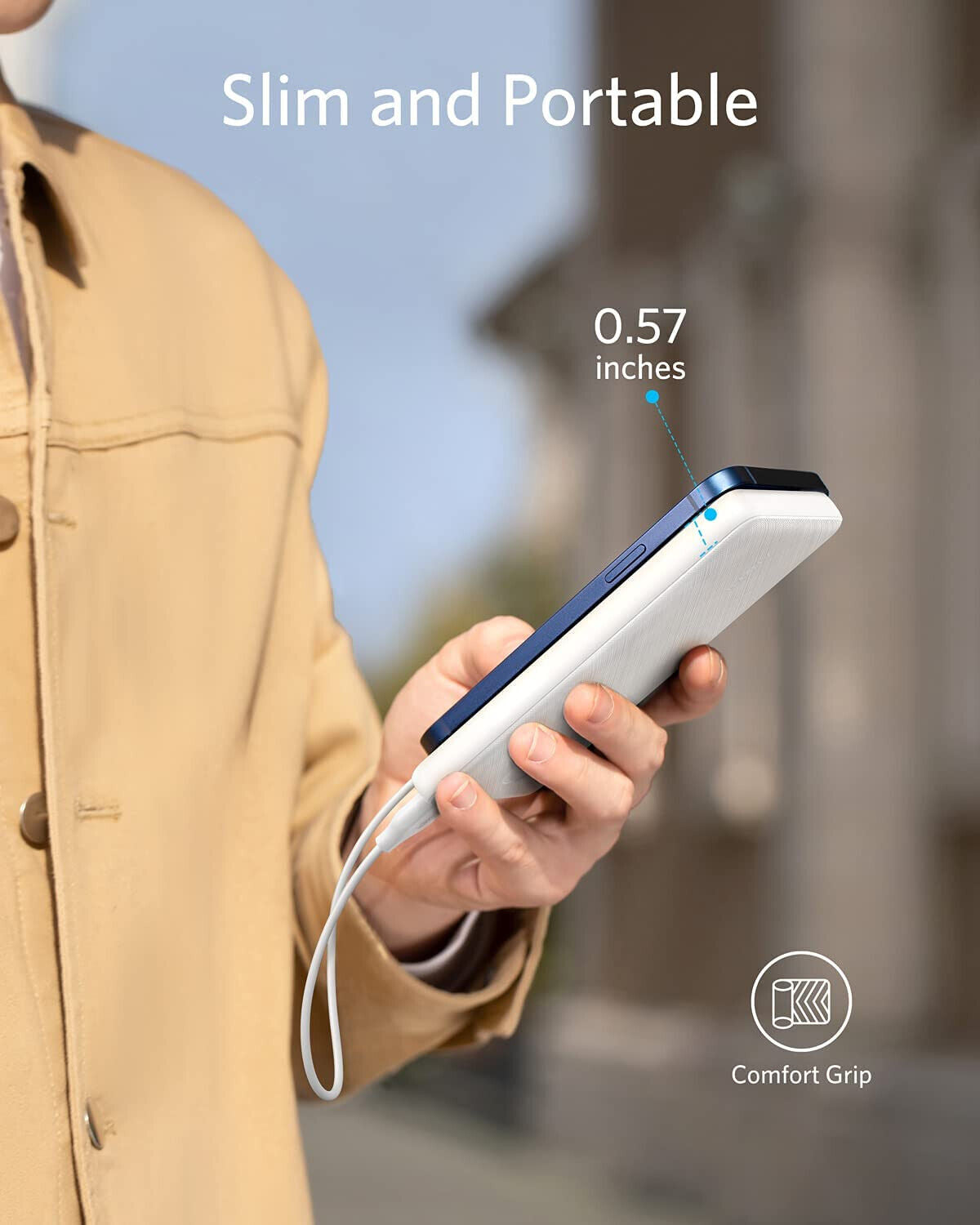 Portable Charger 313 Power Bank PowerCore Slim 10K 10000mAh Battery Pack PowerIQ