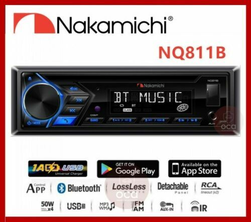 Nakamichi NQ811B Bluetooth CD USB AUX APPs Control AM/FM Car Stereo Receiver