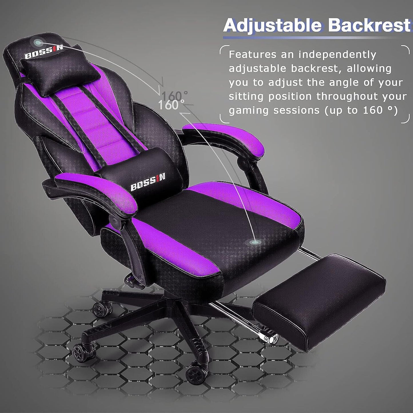 Big and Tall Gaming Chairs for Adults Ergonomic Video Game Chairs with footrest