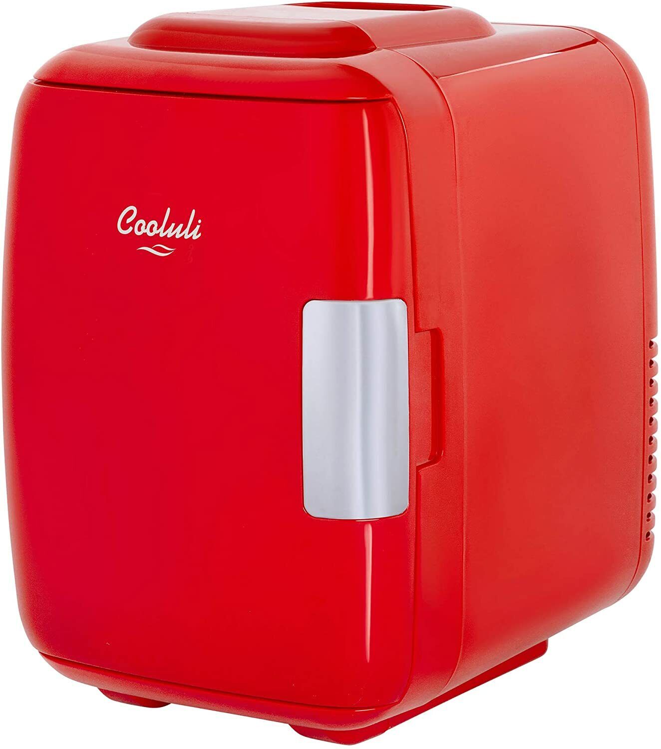 Mini Fridge for Car, Travel Office Desk & Dorm Room 4L Can Electric Plug  RED