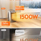 Portable Electric Space Heater W Thermostat 1500W/750W Safe Quiet Ceramic Heater