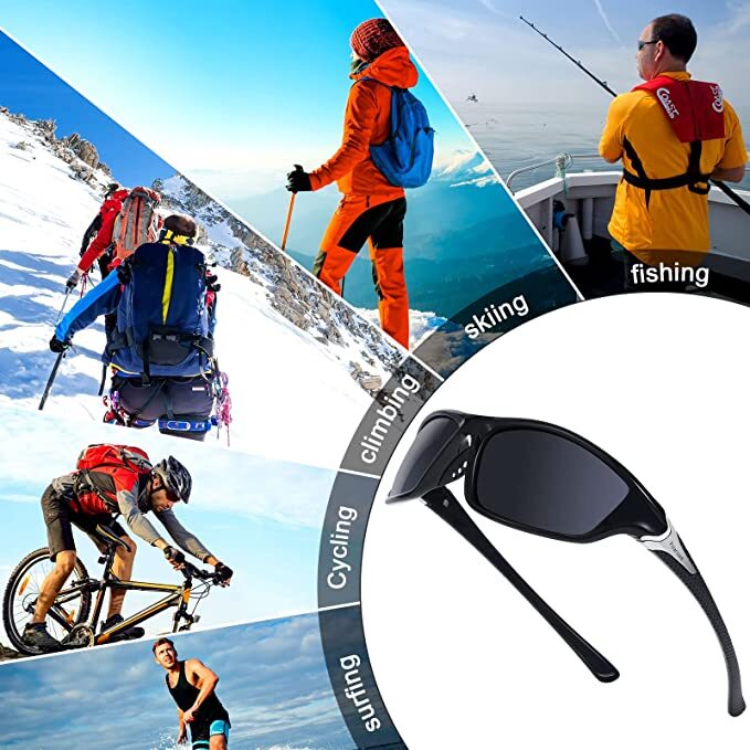 4 Pairs Unisex Polarized Sunglasses UV Protection Sports Driving Glasses Sports