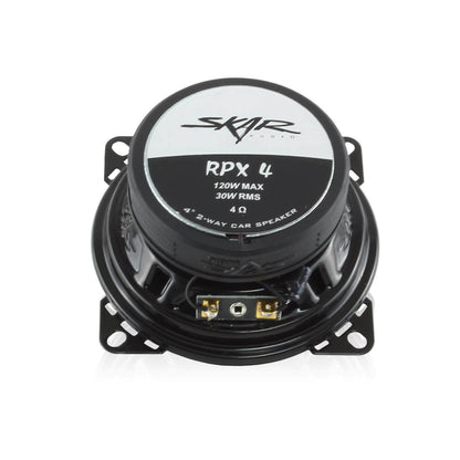 SKAR AUDIO RPX4 120 WATT 4-DUIM 2-RIGTING KOAKSIALE MOTORLUIDSPREKERS - PAAR NUUT