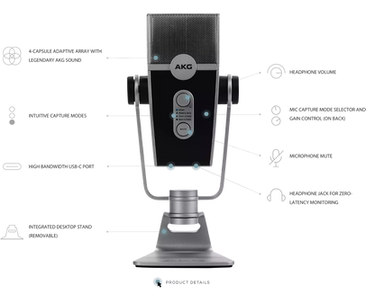 AKG LYRA ULTRA HD MULTIMODE USB MIKROFOON VIR PODCASTING YOUTUBE GAMING MUSIEK