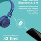 BLUE BTH03 Kids Bluetooth Headphones Safe Volume, Colorful LED Lights, 25 Hour