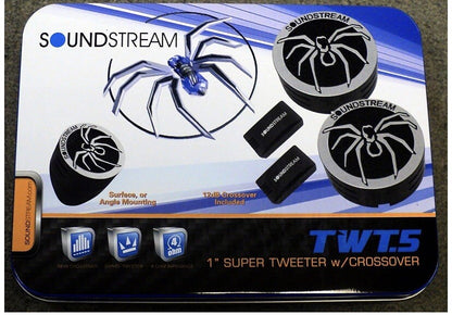 1 STEL SOUNDSTREAM TWT.5 1-DUIM TWT-REEKS PEI DOME HARDE TWEETERS I SPLINTERNUUT