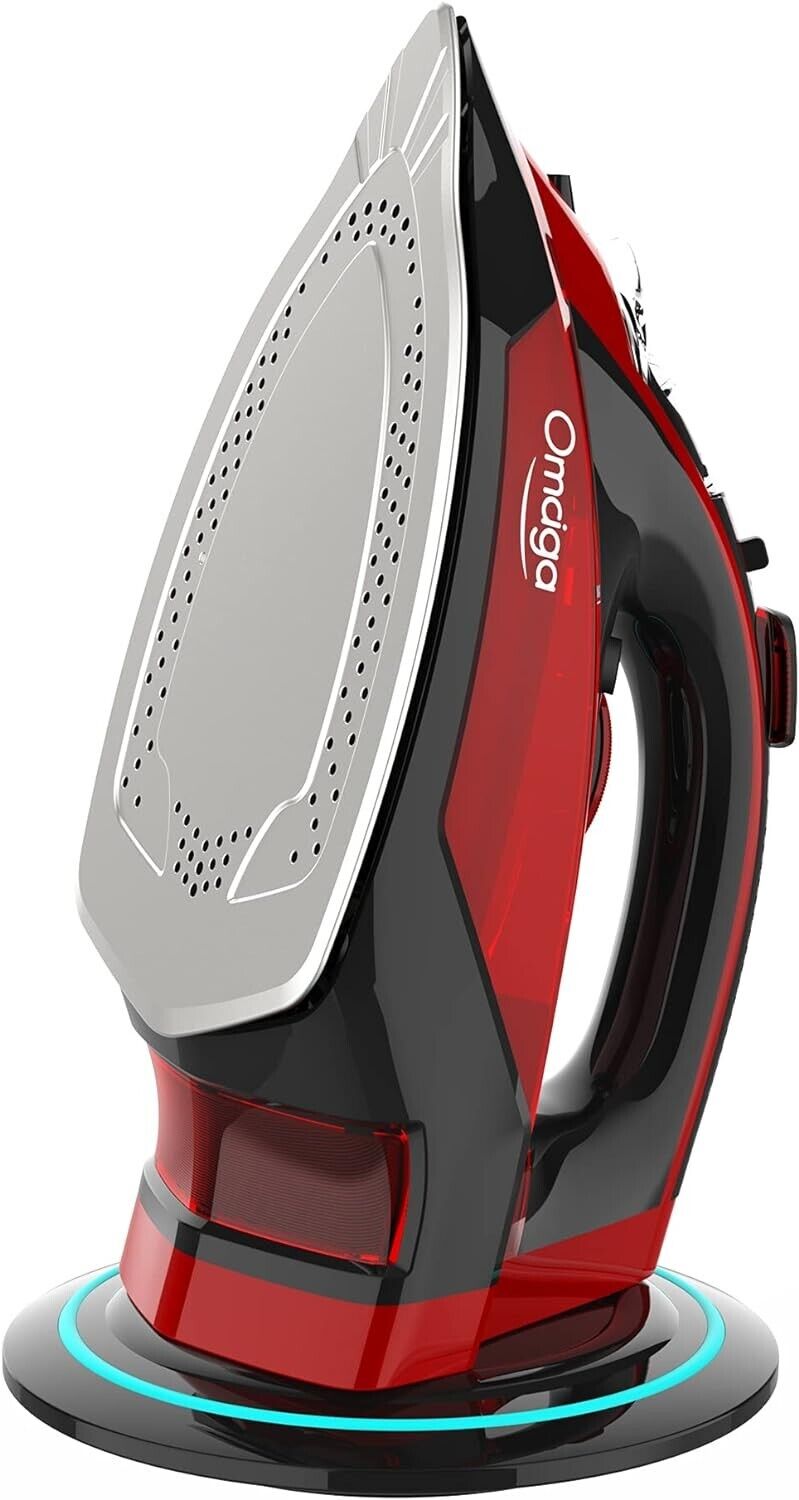 Cordless Iron with Steam with 11.84ozs Water Tank, Anti Drip Iron Cordless