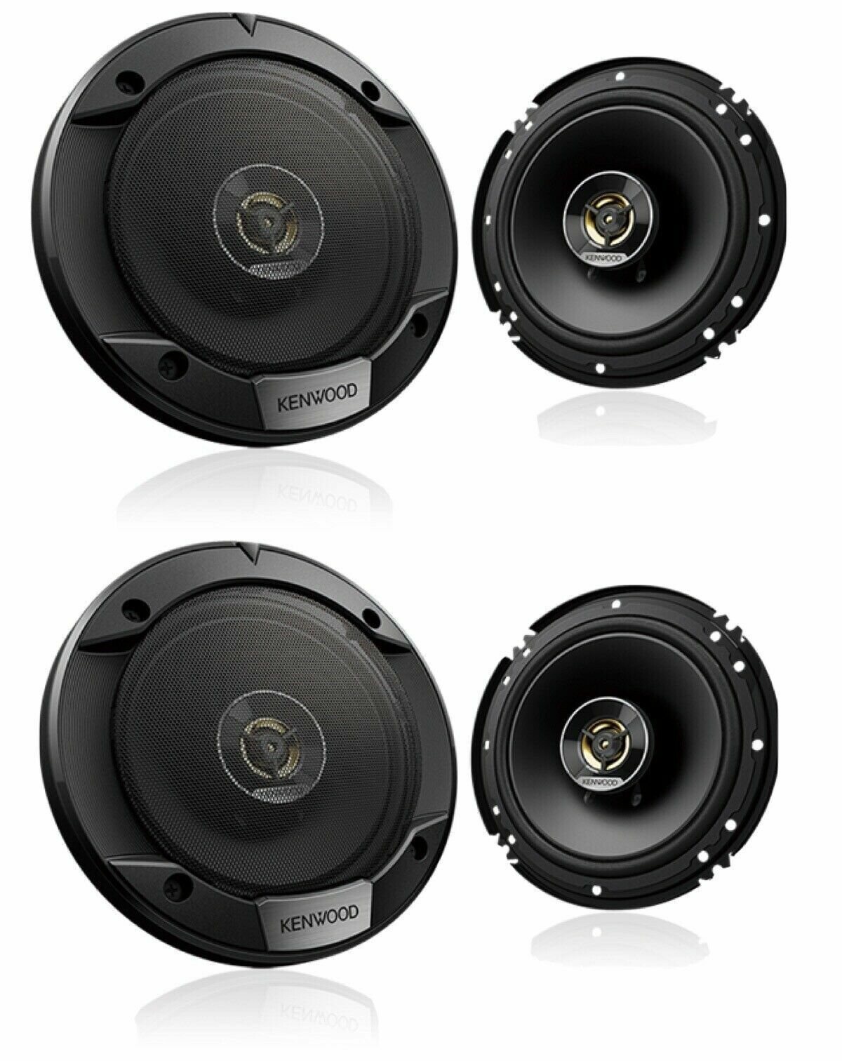 Kenwood KFC-S1666 300w 6.5" 2-Way Car Audio Door Coaxial Speakers 2 PAIRS