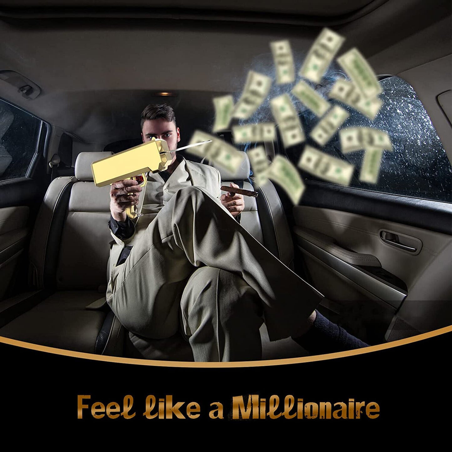 New Money Gun Shooter Make it Rain, Handheld Cash Gun for Game Movies Party