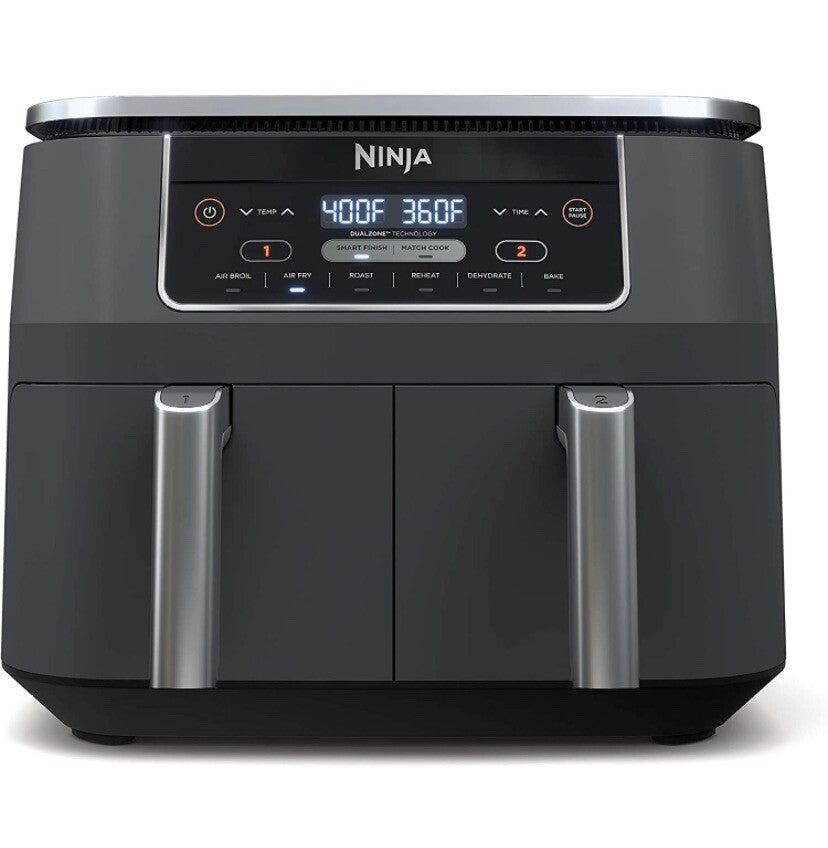 Ninja Dualzone Air Fryer Foodi 6-in-1 8 Quart, with 2 Crisper Plates, 2 Baskets