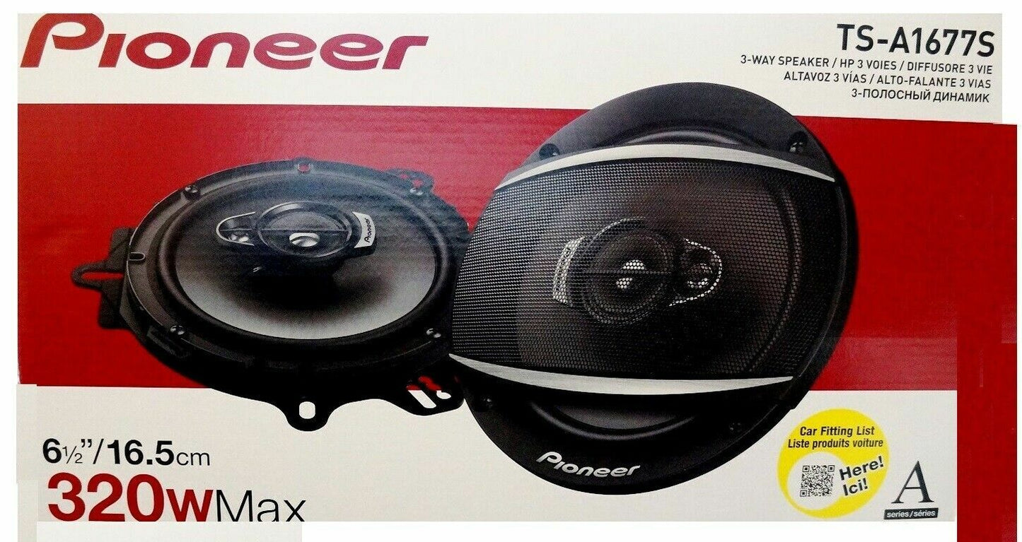 PIONEER  6.5-INCH 6-1/2" CAR AUDIO 3-WAY COAXIAL SPEAKERS ( 1 PAIR )