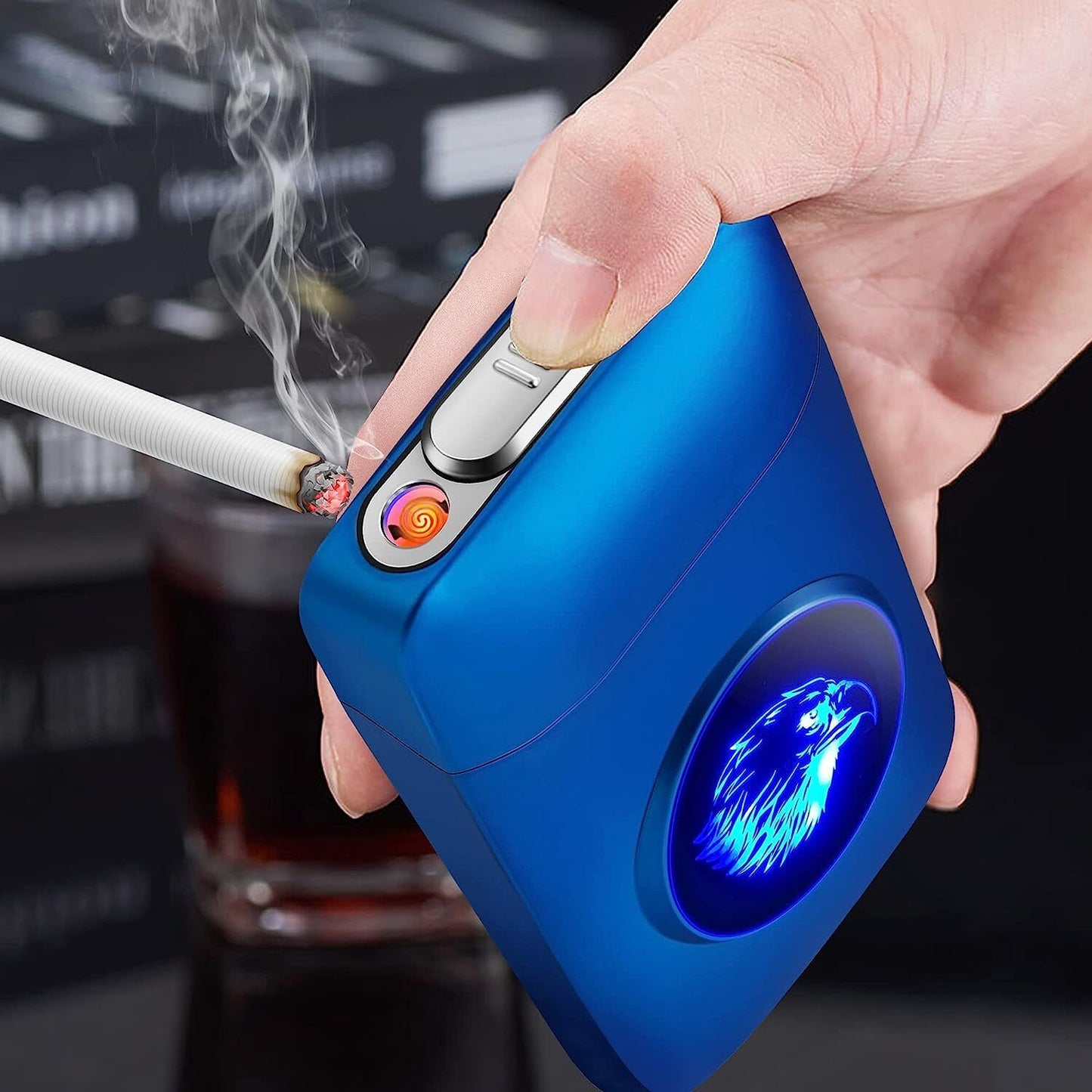 Cigarette Case with Smell Proof Lighter King Size Cigarettes Holder