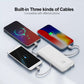 Built IN AC Wall Plug 10000mAh Q Portable Charger, Ultra Slim USB C Power Bank,
