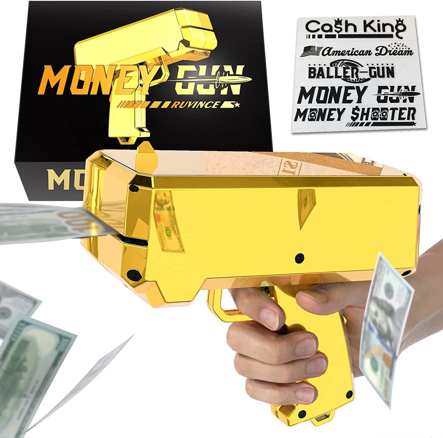 New Money Gun Shooter Make it Rain, Handheld Cash Gun for Game Movies Party
