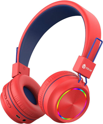 ROOI BTH03 Kinders Bluetooth-koptelefoon Veilige Volume, Kleurvolle LED-ligte, 25 Uur