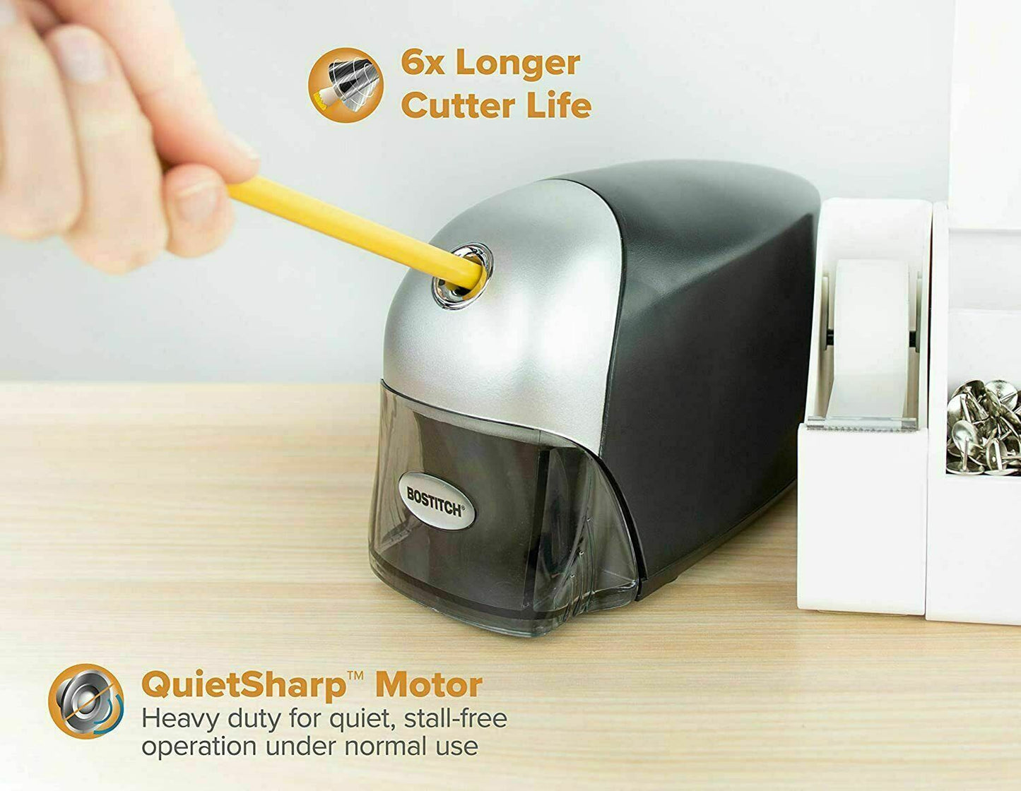 Bostitch QuietSharp Executive Heavy Duty Electric Pencil Sharpener Only - NEW