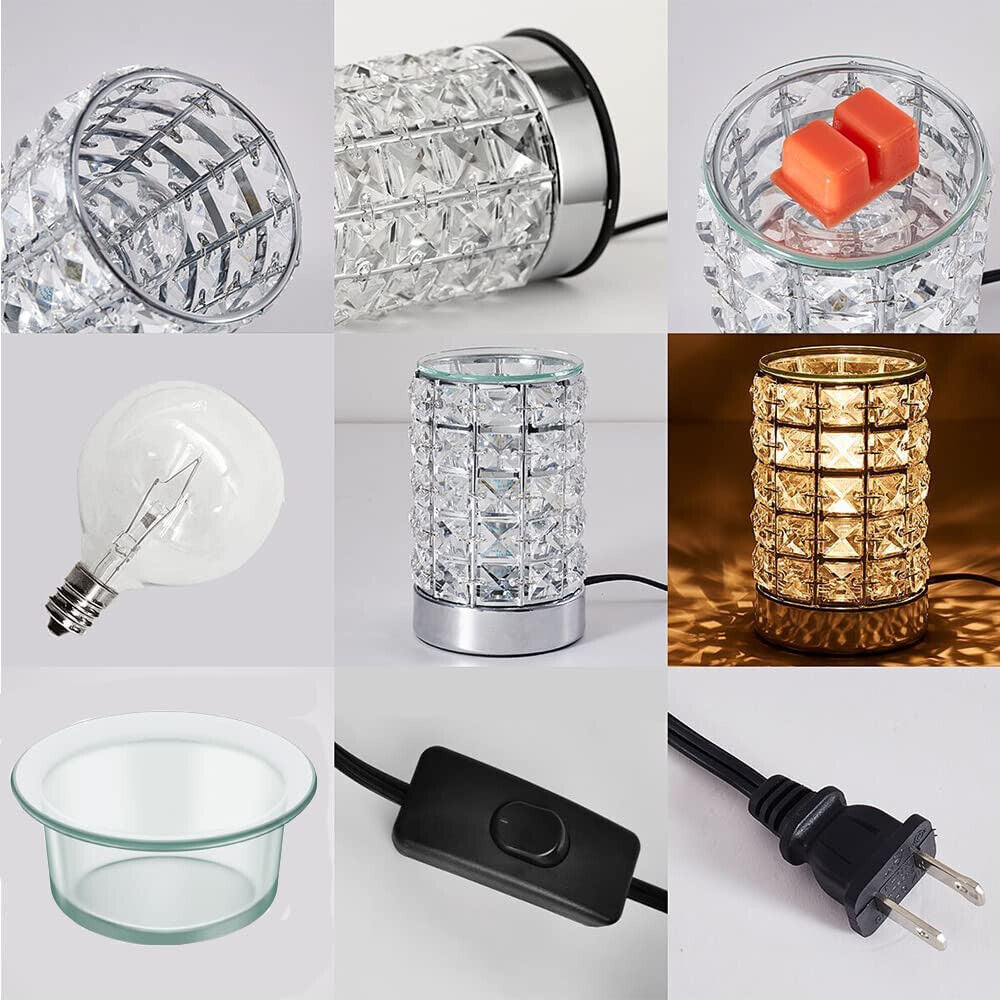 Crystal Touch Electric Wax Melt Warmer W Dimmable Fragrance Candle Melter Warmer