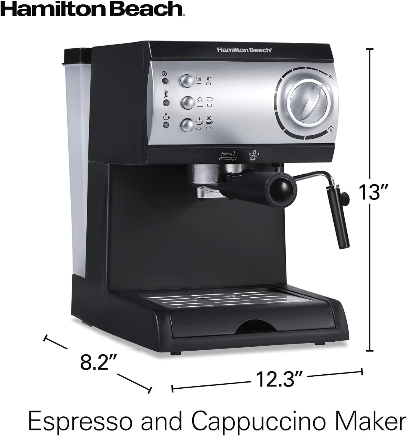 Hamilton Beach 15 Bar Espresso Cappuccino Mocha & Latte Maker Machine W/ FROTHE
