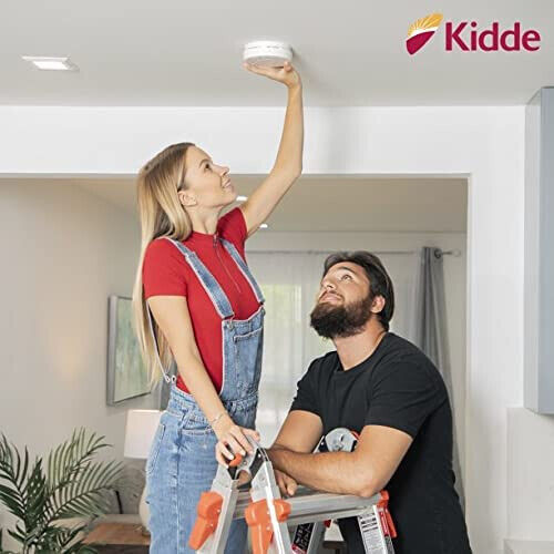 Kidde Smoke Detector, Battery Powered with Test Button Carbon Monoxide Detector